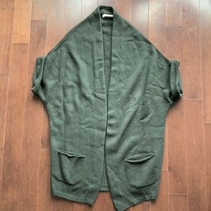 Organic by John Patrick Khaki Green Longline Shrug
